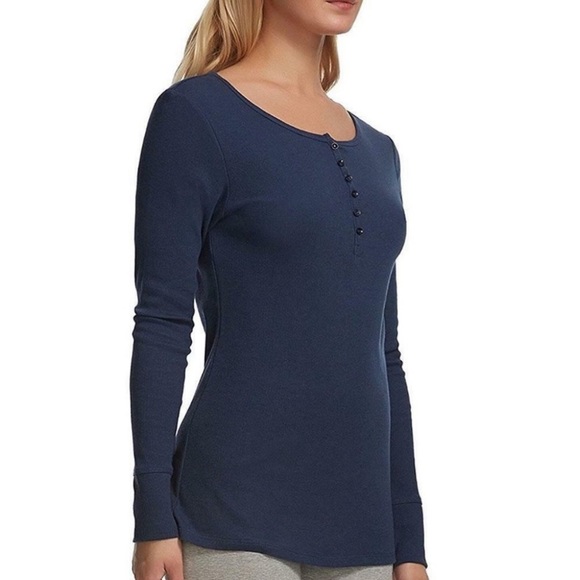 Felina long sleeve ribbed navy blue top - Picture 2 of 7